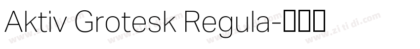 Aktiv Grotesk Regula字体转换